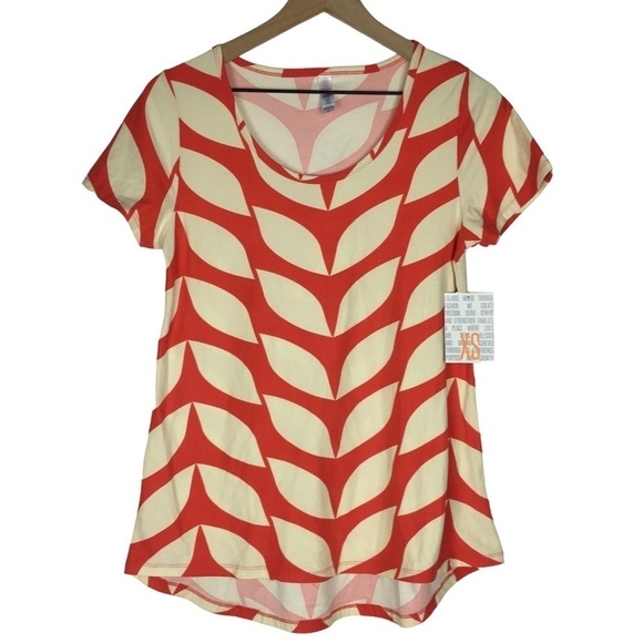 LULAROE Classic Shirt Short Sleeve Hi Lo Hem Loose Fit Leggings Material Size XS - Picture 14 of 14